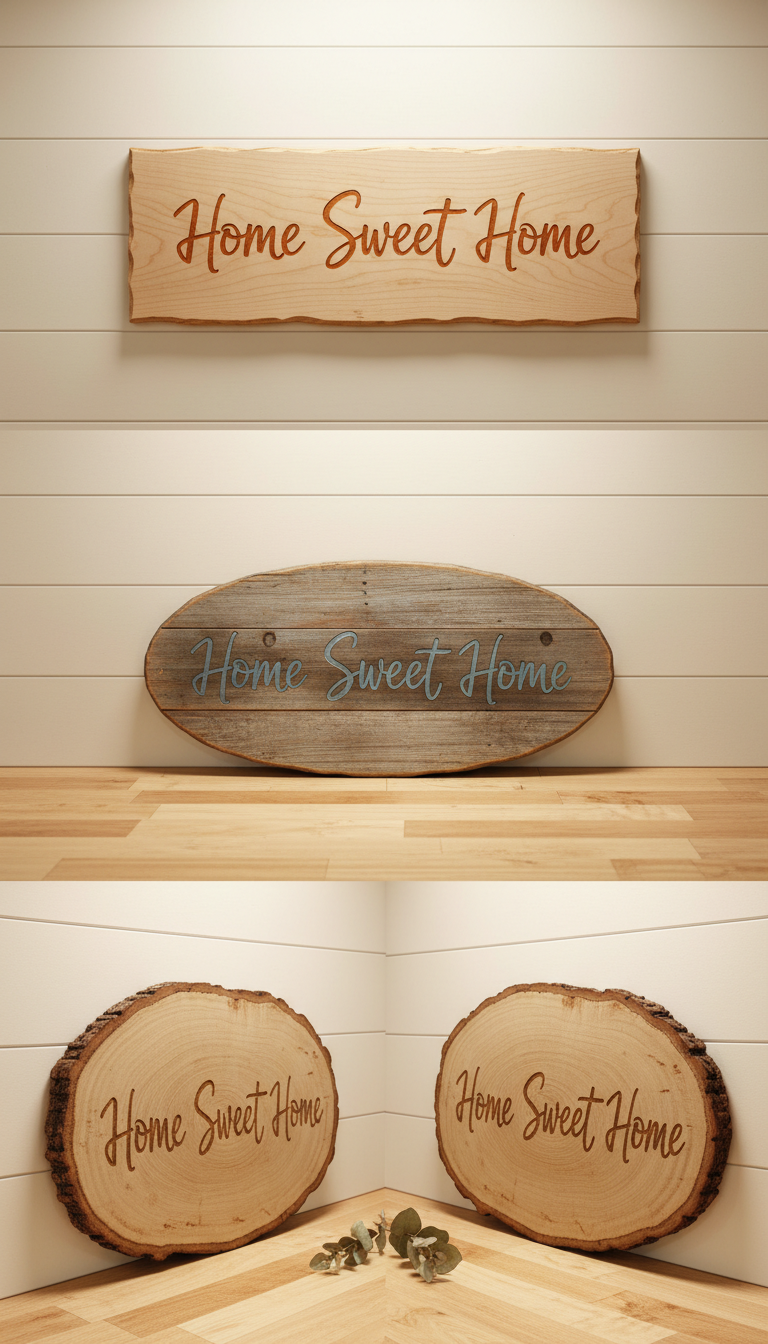 Handwritten Script Home Sweet Home Sign